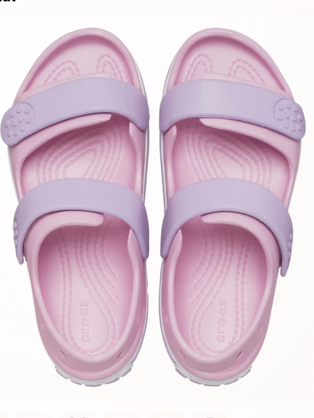 CROCS Kids Crocband Cruiser sandal Lavender and Ballerina Pink Dual-Stra Size:C8